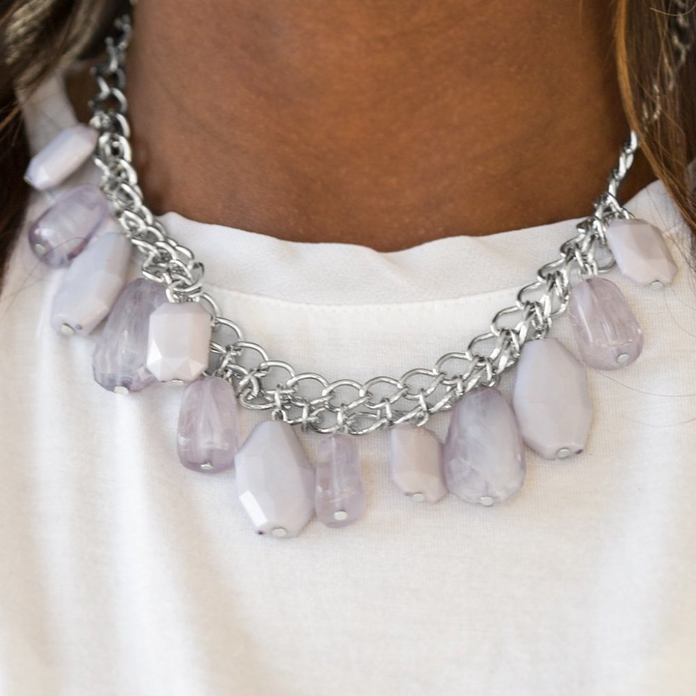 Paparazzi Glacier Goddess Necklace Earrings Set